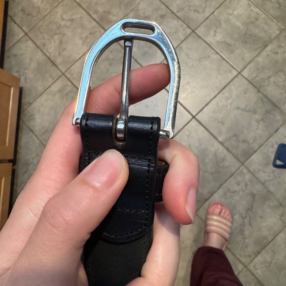 Stirrup buckle leather belt made in USA - Picture 6 of 6